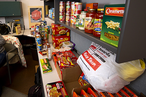 Food is available for students in need. Donations of food can be dropped at Helping Hand. Financial donations should be directed to the Stout University Foundation.