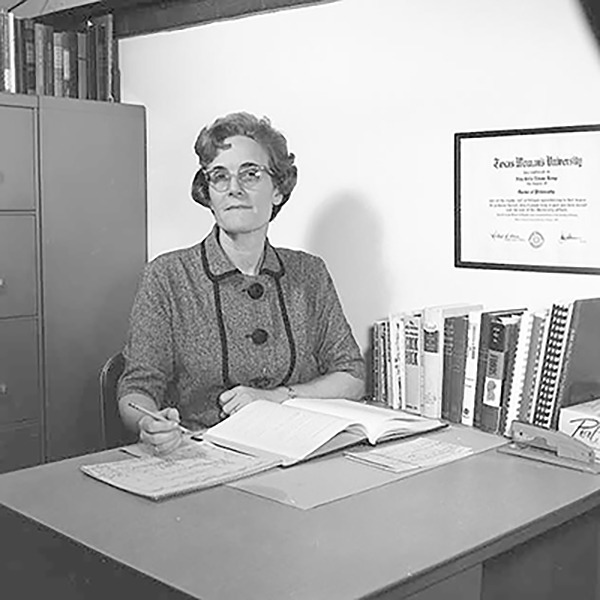 Kemp in 1966 when she began teaching at UW-Stout.