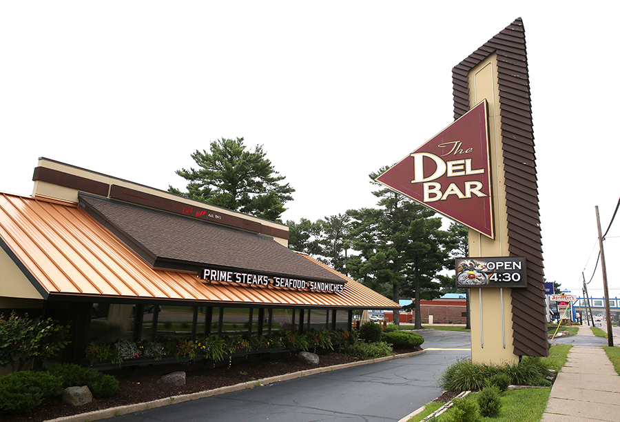 The exterior of Del-Bar restaurant.