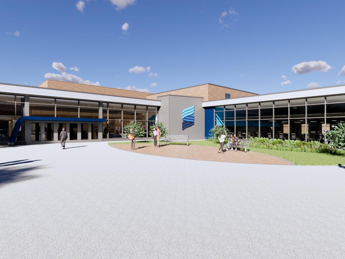 Recreation Complex Rendering of New Entrance