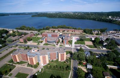 Aerial photos of campus are taken with a drone, or unmanned aerial vehicle (UAV), by Swift Aero Thursday, August 25, 2016.